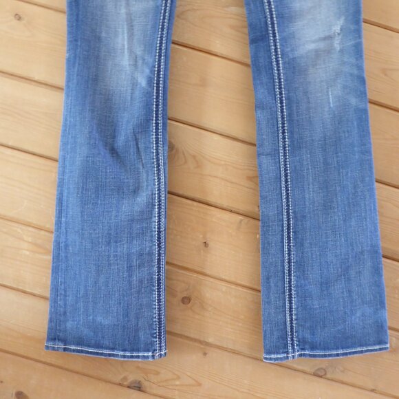 Rock Revival Blake Light Blue Denim Straight Boot Leg Jeans Size 29 Long Tall - Picture 5 of 14